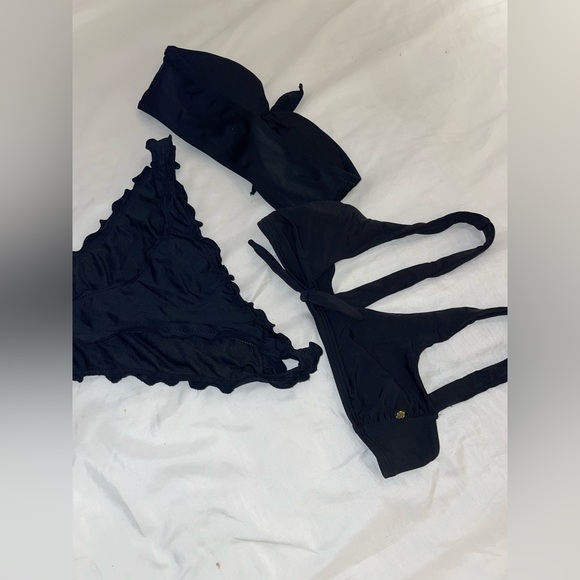 Three piece black bikini set - Picture 1 of 7